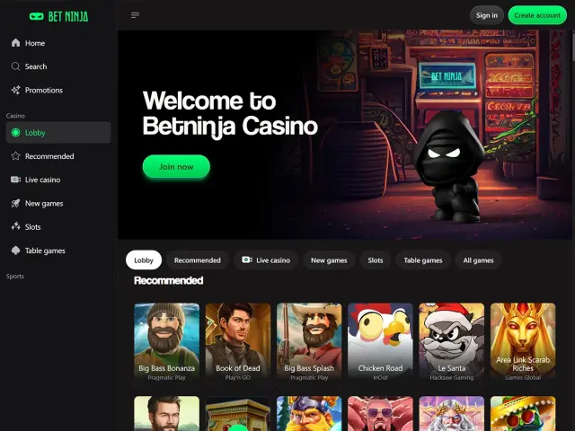 Betninja Screen 1
